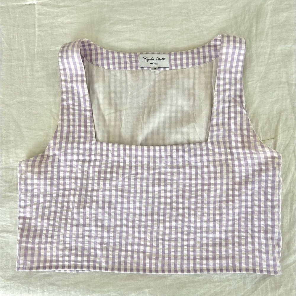 Rujuta Sheth Gingham Crop Top